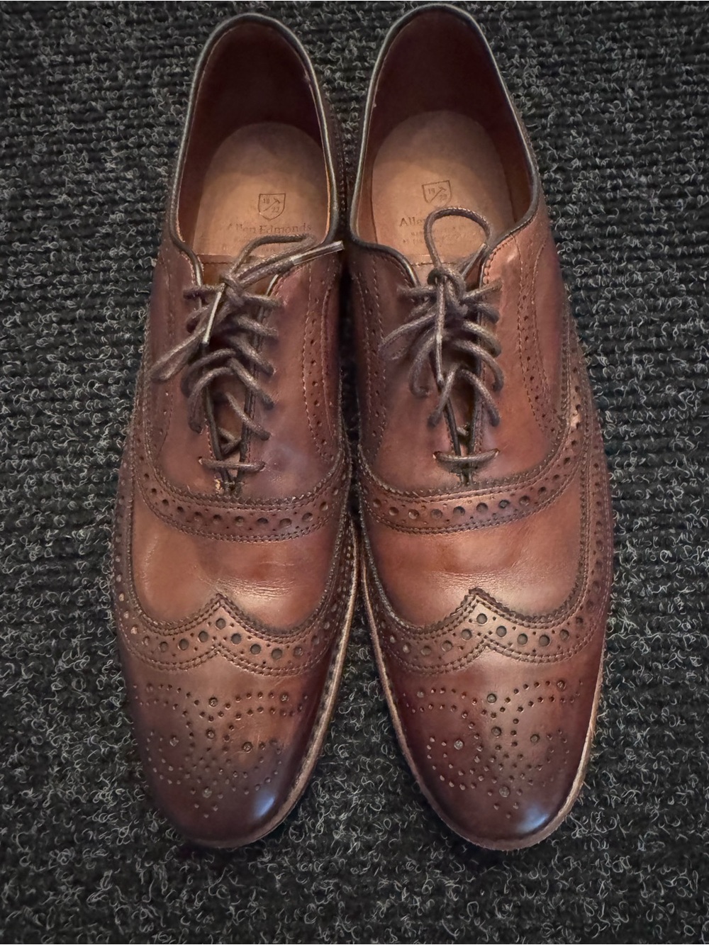 Allen Edmonds McAllister Wingtip Oxford Sz 11 2A Dark Chili Handcrafted In USA